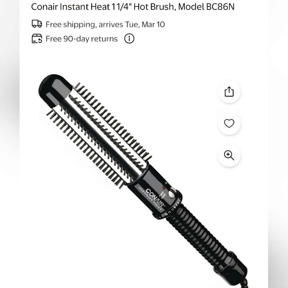 Black Men’s Hot Air Styling Brush - Black